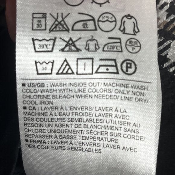 Banana Republic Women's Houndstooth Pencil Skirt Back Zip Black White Tan Size 2 - Picture 7 of 7